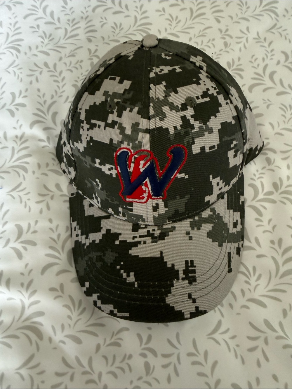 Digital Camo Washington Nationals Baseball Cap Red & Blue 'W' Patch